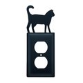 Village Wrought Iron Village Wrought Iron EO-6 Cat Outlet Cover-Black EO-6